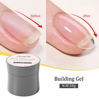 Gel de construction solide 6 couleurs pour ongles, gel dur transparent pour ongles, extension d'ongles 3D, gel UV longue durée à faire tremper