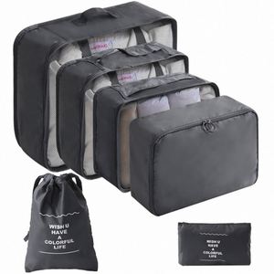 Juego de 6 Bolsas de Almacenamiento de Ropa para Viaje, Bolsa de Clasificación de Ropa, Bolsa Multifuncional para Guardar Edredones - Product Image 3