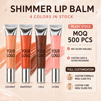 Applicateur en silicone souple, logo personnalisé, soin des lèvres, baume à lèvres naturel brillant, hydratant, repulpant, gloss à lèvres scintillant