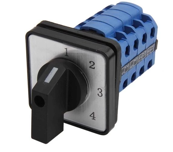 LW26-20/4 1-2-3-4 Panel Mount 20A 4 Poles 4 Position Control Motor Circuit Universal Changeover Rotary Cam Switch