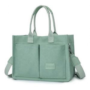 Sacs fourre-tout en toile 100 % coton pour femmes, sacs à main en tissu recyclé et réutilisable, sacs fourre-tout pour le travail – Vente en gros - Product Image 2