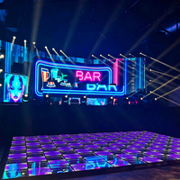 Piste de danse en verre trempé transparente avec éclairage LED intégré pour mariages, événements, soirées, discothèques et scènes