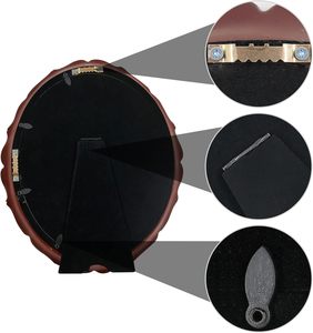 Stile antico europeo classico in resina retrò <span class=keywords><strong>foto</strong></span> e specchio cornice di forma ovale con finiture in oro e materiale in metallo - Product Image 2