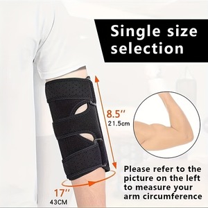 Nefes Alabilen Çıkarılabilir Destekleyici Dirsek Koruyucu Dirsek Bandajı Ters Çekme Sporları için Kapsamlı Kol Desteği - Product Image 3