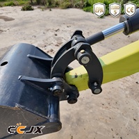 Mini-excavatrice robuste, micro-excavatrice sur chenilles, godet renforcé pour travaux de construction sur sol dur et de démolition de roches