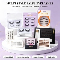 Bulu Mata Palsu Tanpa Lem, Tekan & Pakai, Lembut, PBT, Segmen, Cluster, Grosir Salon Kecantikan