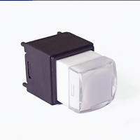 Interrupteur à bouton poussoir carré KFCA1580-23.2H pour équipement audio et vidéo avec console à réinitialisation automatique et éclairage