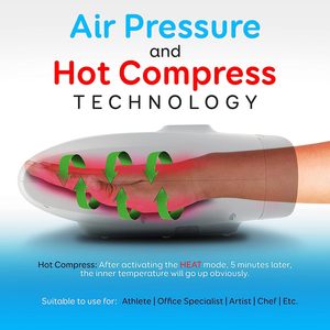 Heizung Vibrations therapie Elektrisches Hand palmen <span class=keywords><strong>massage</strong></span> gerät für Büro angestellte mit einstellbaren Modellen - Product Image 4