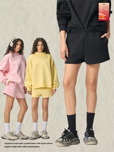 Pantalones Cortos Estilo Y2K para Chicas, Otoño e Invierno, Pantalones Deportivos Casuales de Felpa Americana de 350g para Mujer - Product Image 2