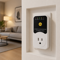 Commutateur de tension automatique 220V sous et au-dessus de tension avec protection contre les surtensions prise universelle intérieure et prise USA