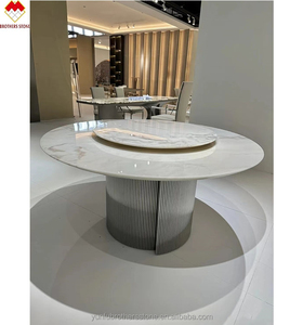 Phổ biến 6-8-10 chỗ ngồi bằng đá cẩm thạch trắng bàn ăn đặt 6 ghế bằng đá cẩm thạch trắng trung tâm coffes bảng thiết kế hiện đại - Product Image 4