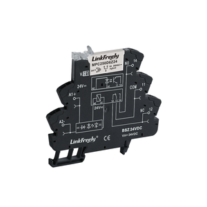 Módulo de Relé Intermedio Delgado de 24 VCC, Conexión de Abrazadera de Tensión, Riel DIN, Interruptor LED PLC, Contacto AgSnO 1NO 1NC - Product Image 2