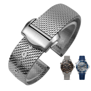 Correa de Reloj de Acero Inoxidable 316L para Tissot <span class=keywords><strong>Omega</strong></span> 300, Correa Jubilee para Reloj <span class=keywords><strong>Omega</strong></span> <span class=keywords><strong>Seamaster</strong></span> Planet Ocean, 22mm - Product Image 1