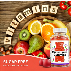 Complément alimentaire Health Nova sans sucre pour adultes, hommes et femmes, multivitamines en gommes - Product Image 2