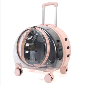 JXB Transporteur de voyage transparent pour animaux de compagnie, valise à roulettes portable pour petits chiens, étui de <span class=keywords><strong>transport</strong></span> durable pour animaux de compagnie, <span class=keywords><strong>chariot</strong></span> professionnel pour animaux de compagnie - Product Image 2