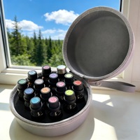Organisateur de bouteilles d'huiles essentielles de luxe personnalisable, anti-poussière, portable, multi-usage, avec compartiments de rangement surélevés