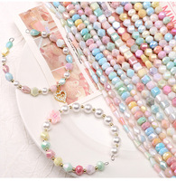 Perles rondes 10 pièces/sac Forme irrégulière Matériel pour bracelet et pendentif faits à la main DIY