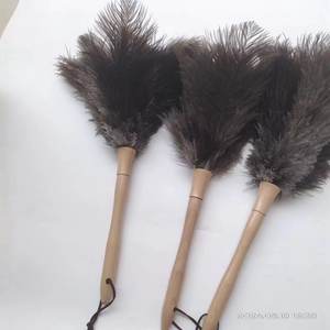 16 pouces Real Fluffy Grey Natural Cleaning Supplies <span class=keywords><strong>Plumeau</strong></span> d'autruche pour le nettoyage - Product Image 4