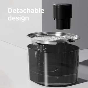 Precio al por mayor de fábrica, dispensador de agua para perros y gatos, comederos automáticos para mascotas, fuente de agua potable inteligente súper silenciosa inalámbrica para mascotas - Product Image 2