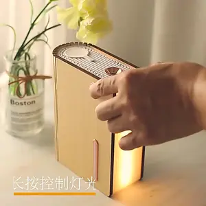 Mini humidificateur diffuseur d'aromathérapie grande machine à bois de simulation de brouillard