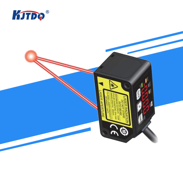 KJT High Quality High-Precision 200MM Distance Range NPN PNP 0-10V 4-20mA Analogue Output CMOS Laser Displacement Sensor