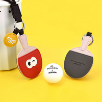 Porte-clés sportif en résine motif dessin animé mignon, forme raquette de tennis de table, volant de badminton, gant de boxe, breloque de sac portable numérique