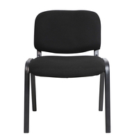 Chaise de formation en tissu avec structure métallique, empilable, pour bureau, visiteurs, salle de conférence et réunion