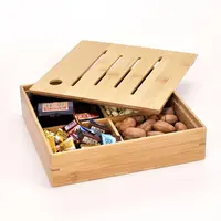 समायोज्य cutleryMinimalist शैली लक्जरी प्राकृतिक वियोज्य विभाजन बांस सूखे फल बॉक्स खाद्य भंडारण बॉक्स कैंडी भंडारण बॉक्स
