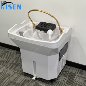 เก้าอี้สระผมเคลื่อนที่สำหรับร้านเสริมสวย KISEN พร้อมอ่างสระผมแบบพกพา - Product Image 1