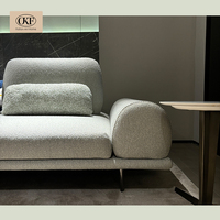 OKF Canapé sectionnel contemporain blanc Forme unique Canapé de luxe moderne réglable avec des tissus élégants pour le salon