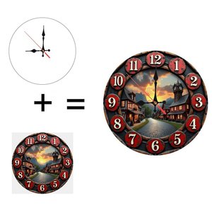 Round Wooden <b>Wall</b> <b>Clock</b> 25cm Simple Numeral <b>Silent</b> Non Ticking Home Study Room Decor - Product Image 6