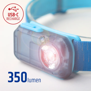350lm lampu depan LED kecil 2025, lampu depan Lumen bisa diisi ulang memori Mode C - Product Image 1