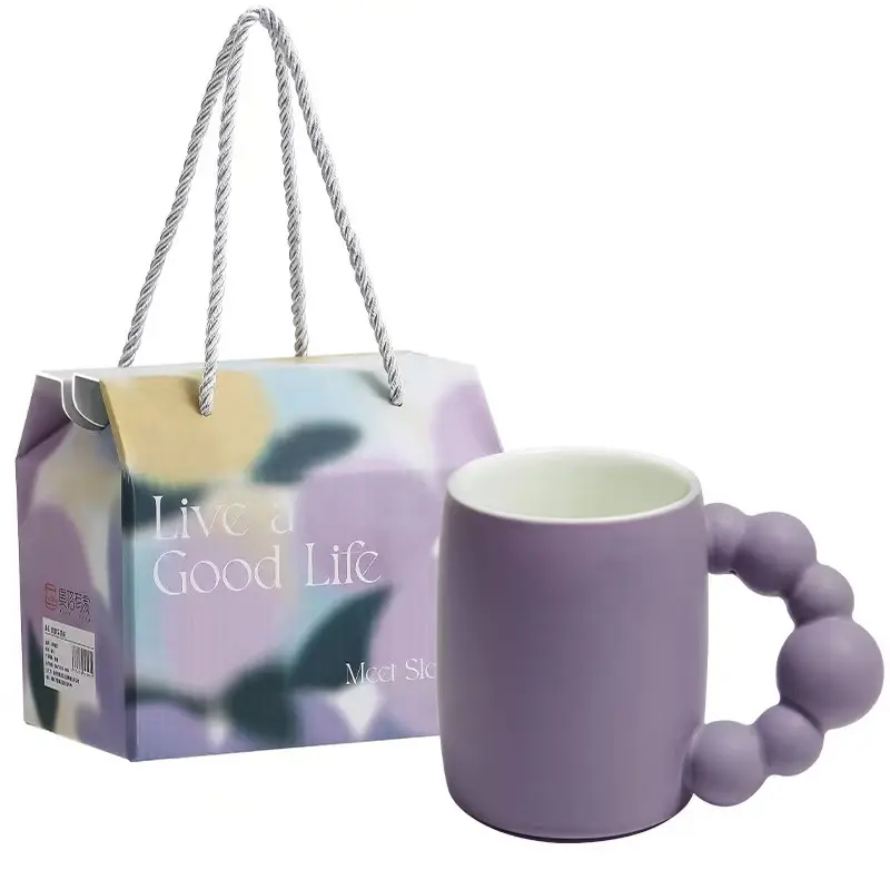 Multicolore di alta qualità all'ingrosso prezzo di fabbrica opaca tazza di tè set nordico tazza di caffè in ceramica tazza con grande manico