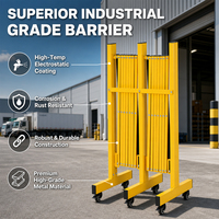 Barrière de sécurité extensible en aluminium de 4000 mm, pliable, avec roues, pour le contrôle des foules et les parkings - Vente en gros usine