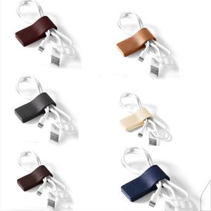 Soporte Magnético para Cable de Teléfono, Organizador de Cables Reutilizable de Cuero PU, Clips Portátiles para Cables, Regalos para Mujeres y Hombres - Product Image 3