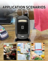 Lector de Códigos QR Vertical Norgee, Escáner de Códigos de Barras 1D y 2D, Interfaz USB para Punto de Venta Minorista, Uso Fijo en Escritorio