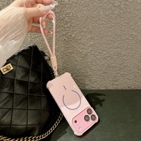 Étui de téléphone magnétique en TPU avec protection d'objectif détachable et dragonne de poignet, coque antichoc pour iPhone 18 Pro Max 17 16 15