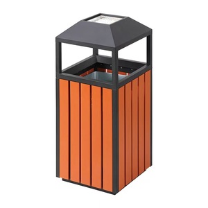 <span class=keywords><strong>Gavin</strong></span> Outdoor kommerziellen Holz und Metall Mülleimer außerhalb Garten großen Mülleimer Street Park Holz öffentlichen Abfall behälter - Product Image 5