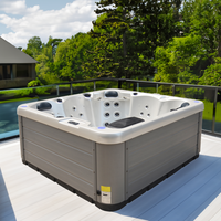 Venta al por mayor de Sunrans, proveedores de spa, bañeras de hidromasaje de masaje de lujo, 6 personas, bañera de hidromasaje Plug and Play