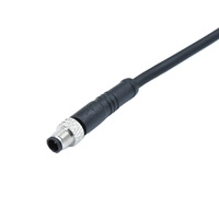 Connecteur automobile étanche M5 DIN 2P IP67 en laiton plaqué or, fabricant de fiches mâles et femelles droites blindées à 2 fils à souder