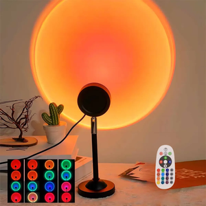 Lámpara de Proyección de Atardecer USB con Control Remoto, 16 Colores, 180 °   Lámpara de Mesa Decorativa con Rotación para Dormitorio, Ambiente Fotográfico - Product Image 3