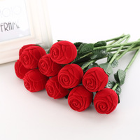Kotak Mawar Bunga Buatan Bunga Murah untuk Rumah Hadiah Hari Valentine Bunga Laris Manis Kotak Perhiasan Mawar Merah Muda