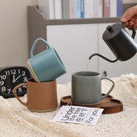 Tasse à café en porcelaine de haute qualité, style nordique, pour petit-déjeuner, pour couple, design créatif et frais, compatible micro-ondes, pour usage au bureau, transfrontalier