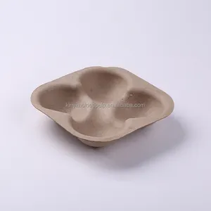 Bio Degradable Fruit Tray Packaging Molded Compostable Pulp Tray Custom Tray For Fruit Eco Friendly
