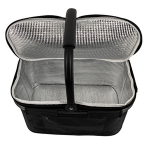 Panier de courses pliable en plastique isolé avec poignée pour supermarché, restauration rapide, pique-nique, personnalisable en usine pour 18 ans et plus - Product Image 5