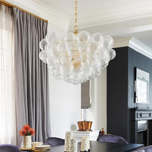 Lustre moderne de luxe en verre avec éclairage LED, lampes suspendues, <span class=keywords><strong>luminaire</strong></span> pour salle à manger, salon, intérieur - Product Image 1