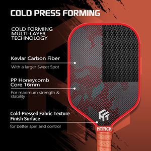 Raqueta Pickleball Padel Kevlar 16mm Núcleo Abejero PP amortiguador sensación de golpe sensible entrenamiento - Product Image 3