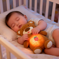 Peluche lumineuse apaisante pour le sommeil, adorable animal en peluche lumineux pour bébé, compagnon de nuit, cadeau pour l'heure du coucher