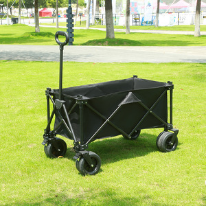 Chariot de camping pliable robuste 400L Grande capacité Chariot utilitaire d'extérieur avec roues tout-terrain pour la plage, les pique-niques et l'utilisation en jardin - Product Image 6
