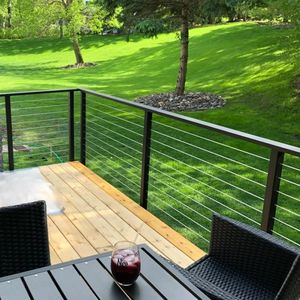 Rampe d'escalier en aluminium avec revêtement en poudre de couleur personnalisable, pour balcon, avec option d'éclairage <span class=keywords><strong>LED</strong></span> <span class=keywords><strong>intégré</strong></span>, style moderne - Product Image 5